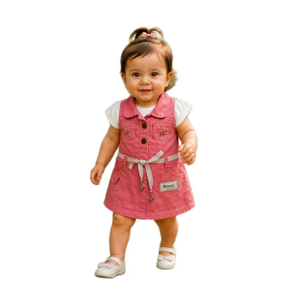 Baby_Girls_Denim_Dungaree_Set_With_Printed_Top