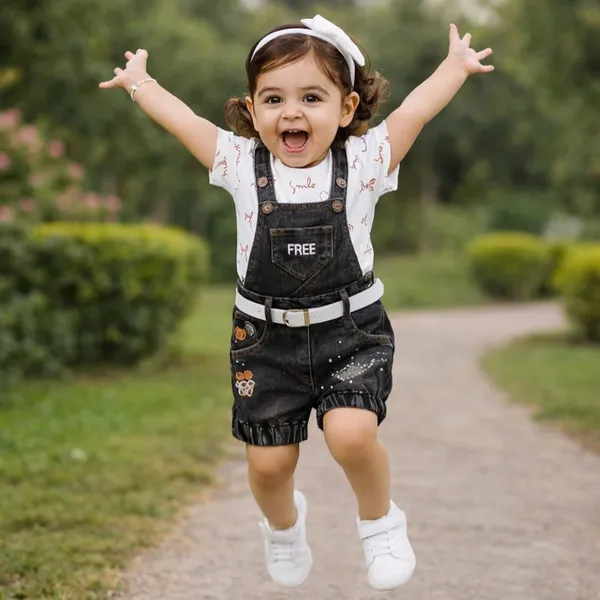 Baby_Girls_Denim_Dungaree_With_Top