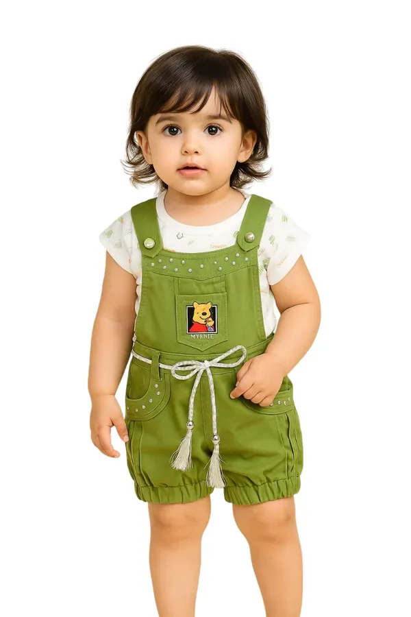 Girls_Denim_Dungaree_With_Top_Set