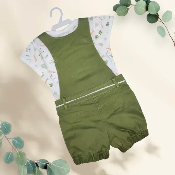 Girls_Denim_Dungaree_With_Top_Set