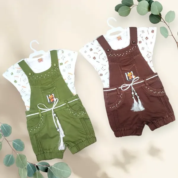 Girls_Denim_Dungaree_With_Top_Set