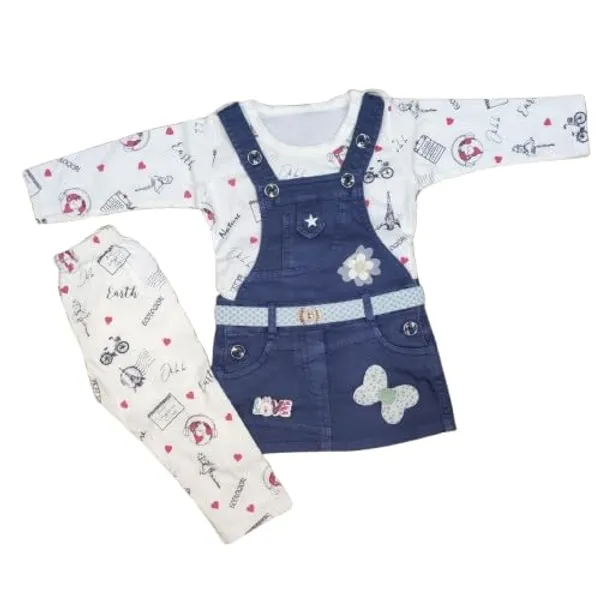 Denim_Dungaree_Set_With_Top_And_Leggings_For_Baby_Girls