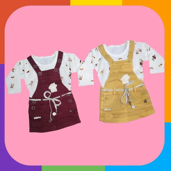 Denim_Dungaree_Set_With_Printed_Top_And_Leggings_For_Baby_Girls
