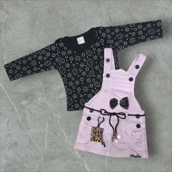 Denim_Dungaree_Set_With_Top_And_Leggings_For_Baby_Girls