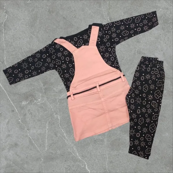 Denim_Dungaree_Set_With_Top_And_Leggings_For_Baby_Girls