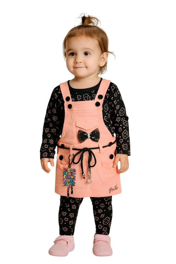 Denim_Dungaree_Set_With_Top_And_Leggings_For_Baby_Girls