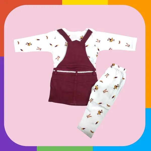 Denim_Dungaree_Set_With_Top_And_Leggings_For_Baby_Girls