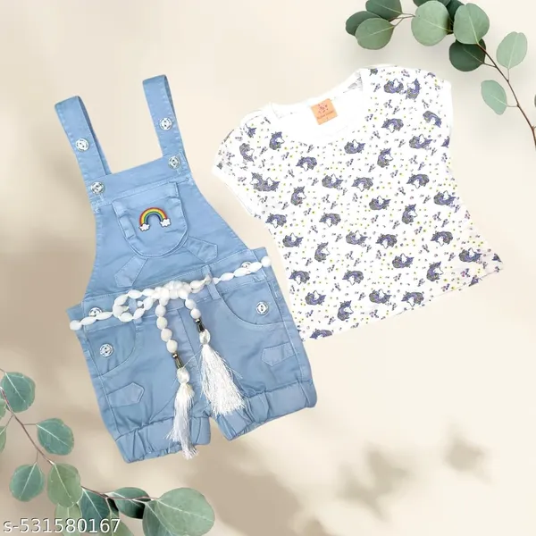 Baby_Girls_Denim_Dungaree_Set_With_Cotton_T_Shirt