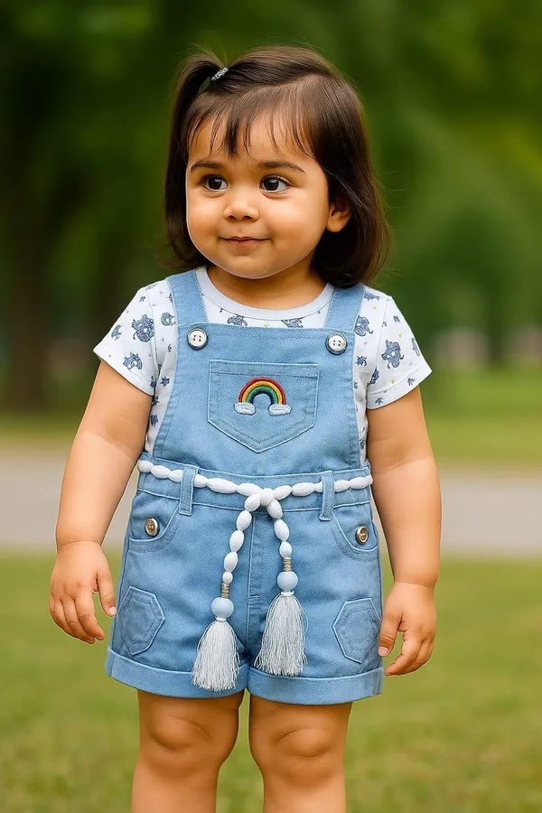 Baby_Girls_Denim_Dungaree_Set_With_Cotton_T_Shirt