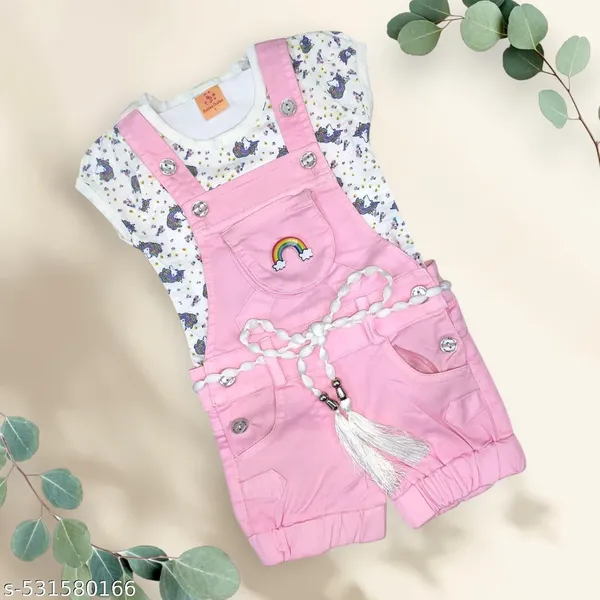Baby_Girls_Denim_Dungaree_Set_With_Top