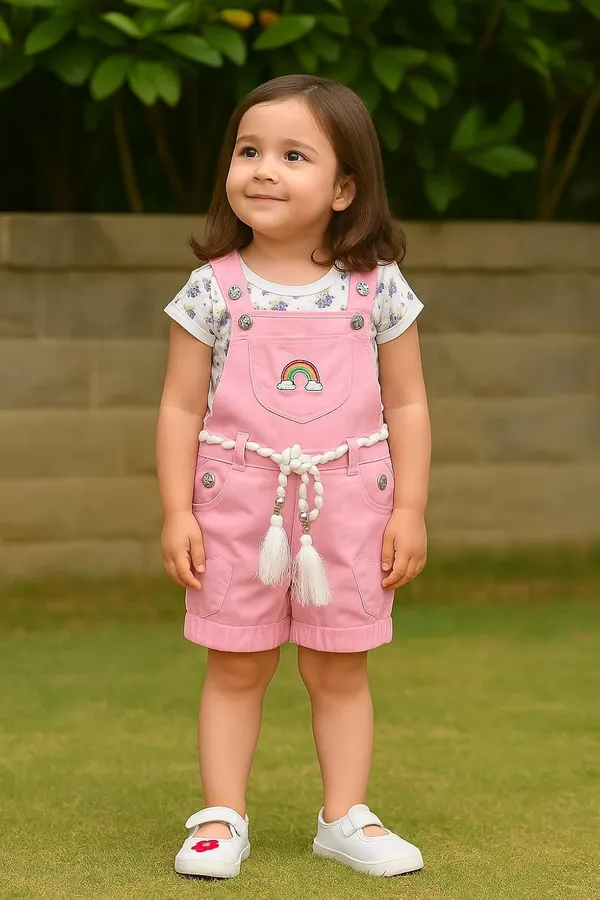 Baby_Girls_Denim_Dungaree_Set_With_Top