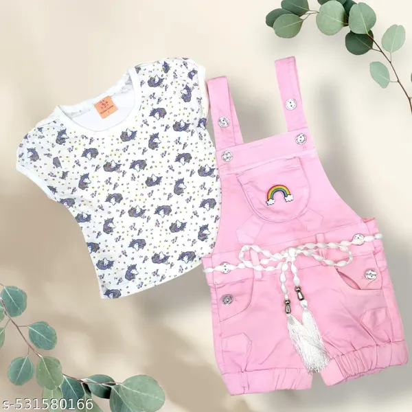 Baby_Girls_Denim_Dungaree_Set_With_Top