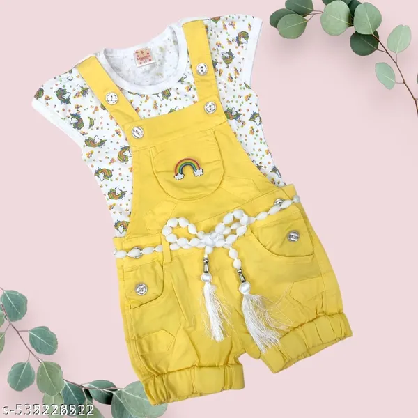 Baby_Girls_Denim_Dungaree_Set_With_Top