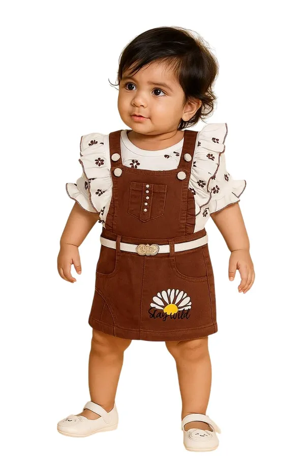 Baby_Girls_Denim_Dungaree_And_Printed_Top_Set