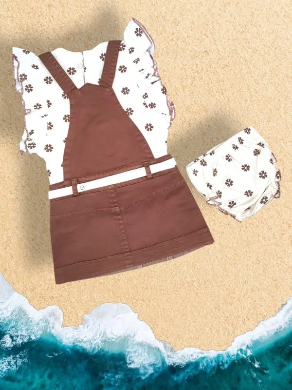Baby_Girls_Denim_Dungaree_And_Printed_Top_Set