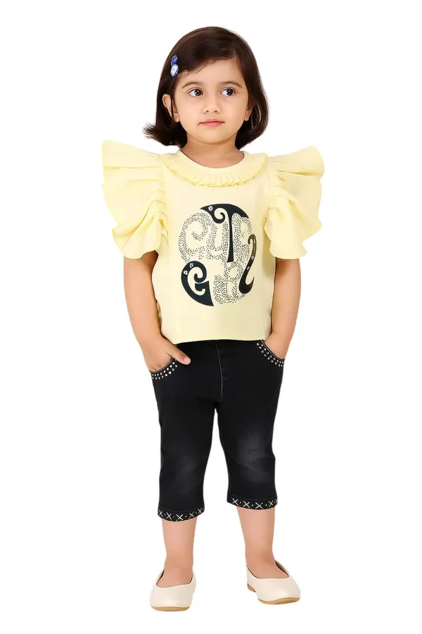 Girls_Denim_Capri_With_Top_Set