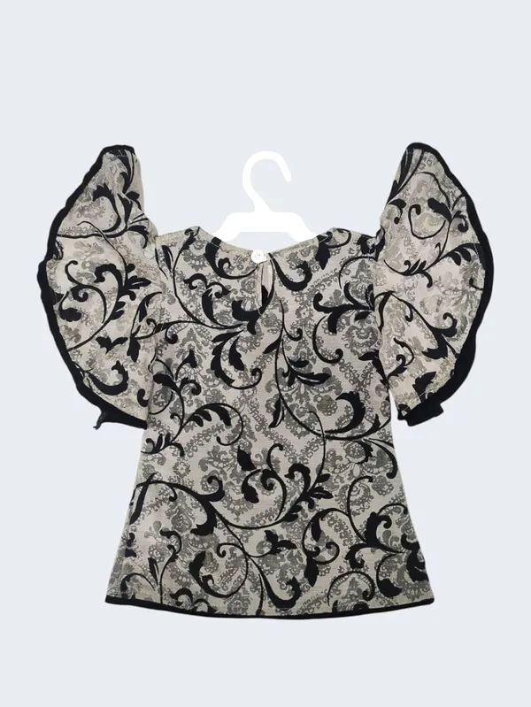 Girls_Printed_Ruffle_Sleeve_Top_And_Pants_Set