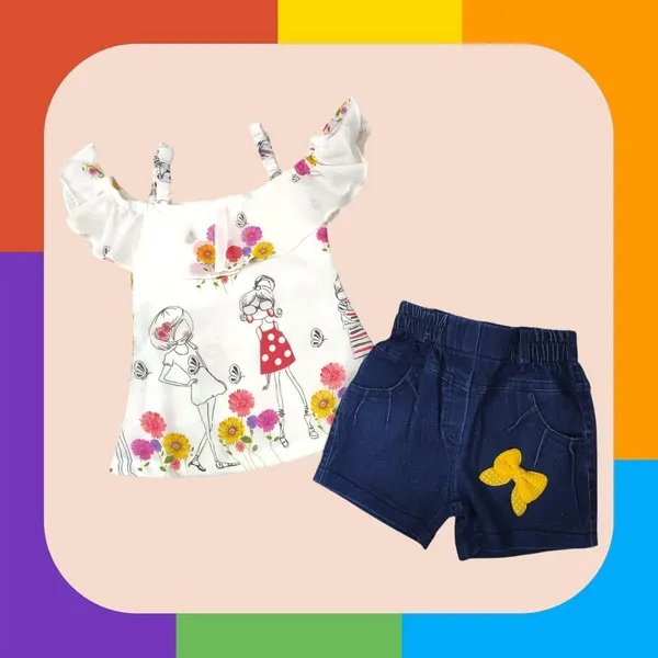 Girls_Floral_Top_Denim_Shorts_Set