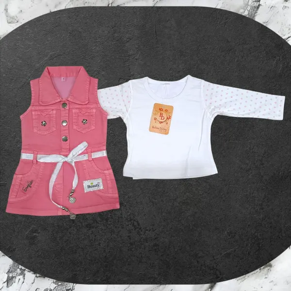 Baby_Girls_Cotton_Top_And_Denim_Dungaree_Set