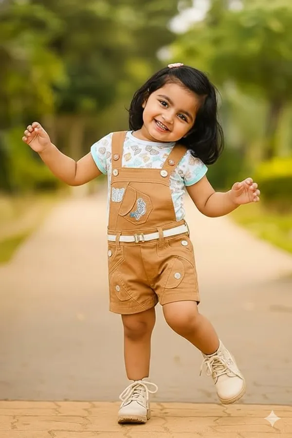 Baby_Girl_S_Cotton_T_Shirt_Denim_Dungaree_Set