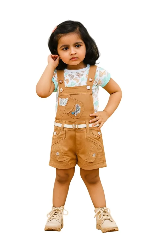 T_Shirt_Denim_Dungaree_Set
