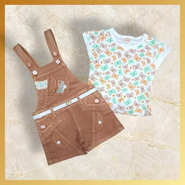 T_Shirt_Denim_Dungaree_Set