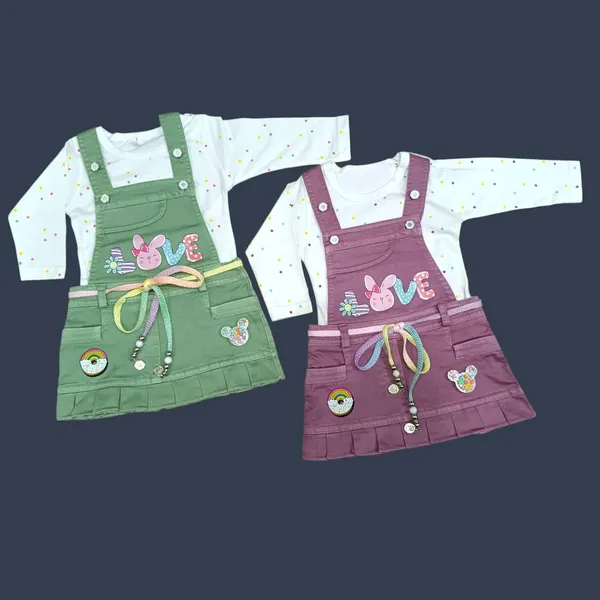 Baby_Girls_Cotton_Top_And_Denim_Dungaree_Set
