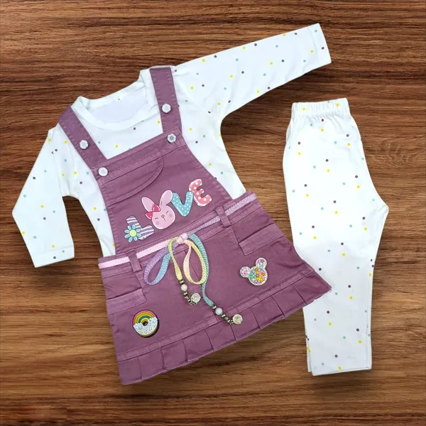 Baby_Girls_Cotton_Top_And_Denim_Dungaree_Set
