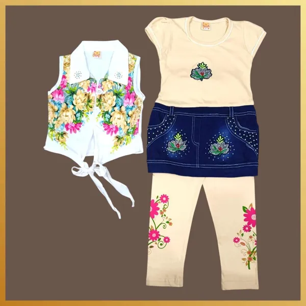 Girls_Denim_Skirt_With_Jacket_And_Leggings_Set