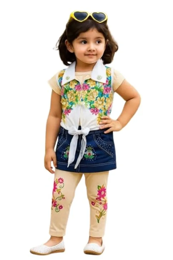 Girls_Denim_Skirt_Set_With_Jacket_And_Leggings