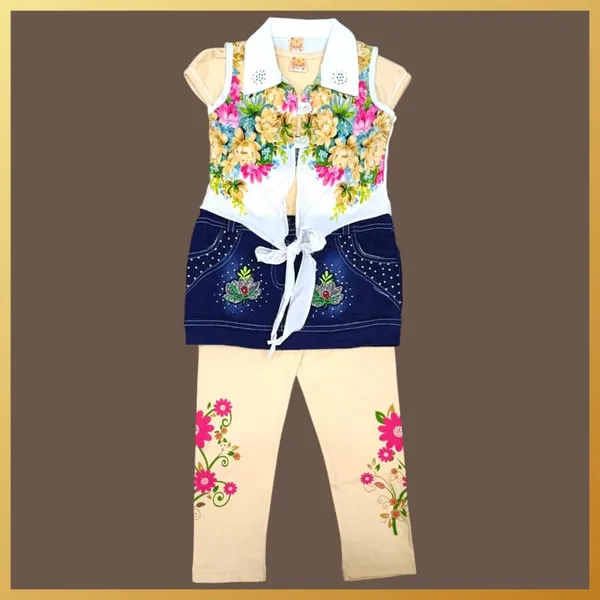 Girls_Denim_Skirt_Set_With_Jacket_And_Leggings
