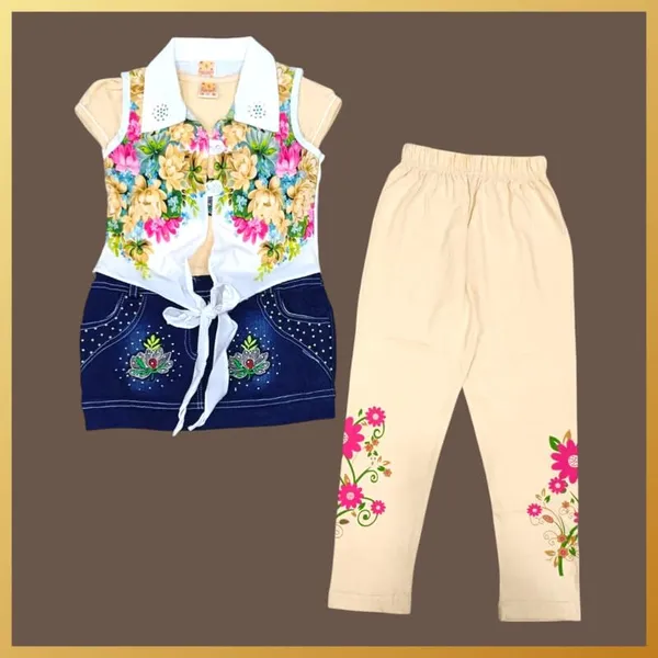 Girls_Denim_Skirt_Set_With_Jacket_And_Leggings