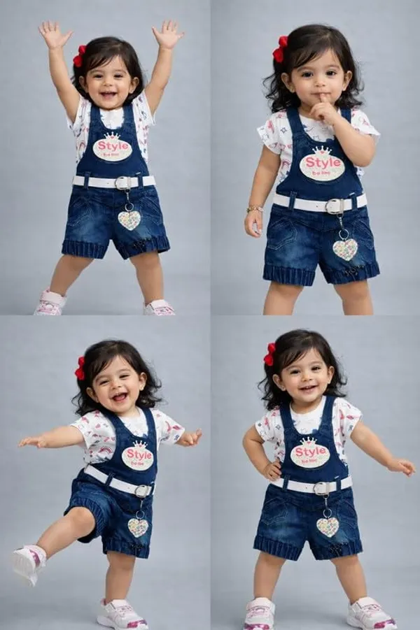 Girls_Denim_Dungaree_Set_With_Top