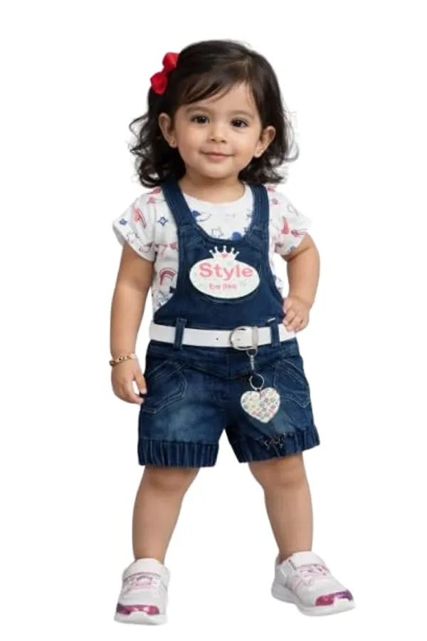Girls_Denim_Dungaree_Set_With_Top
