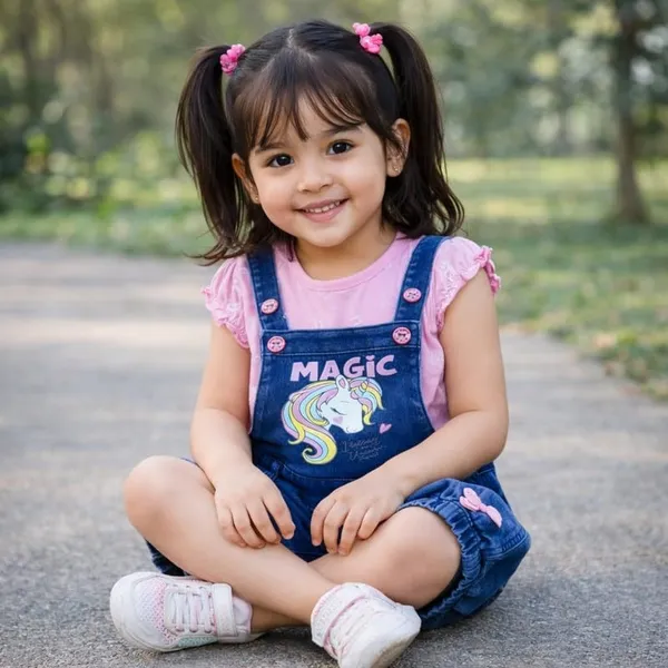 Girls_Denim_Dungaree_Shorts_With_Top_Set