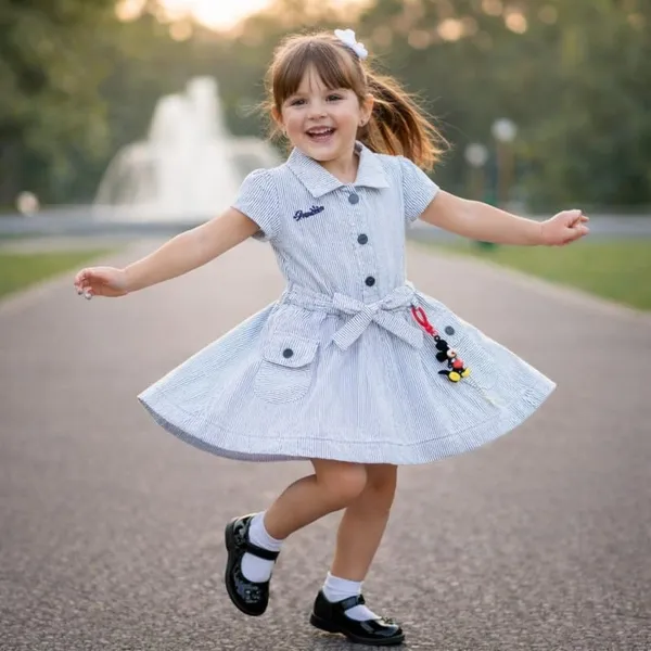 Girls_Cotton_Shirt_Dress_With_Belt