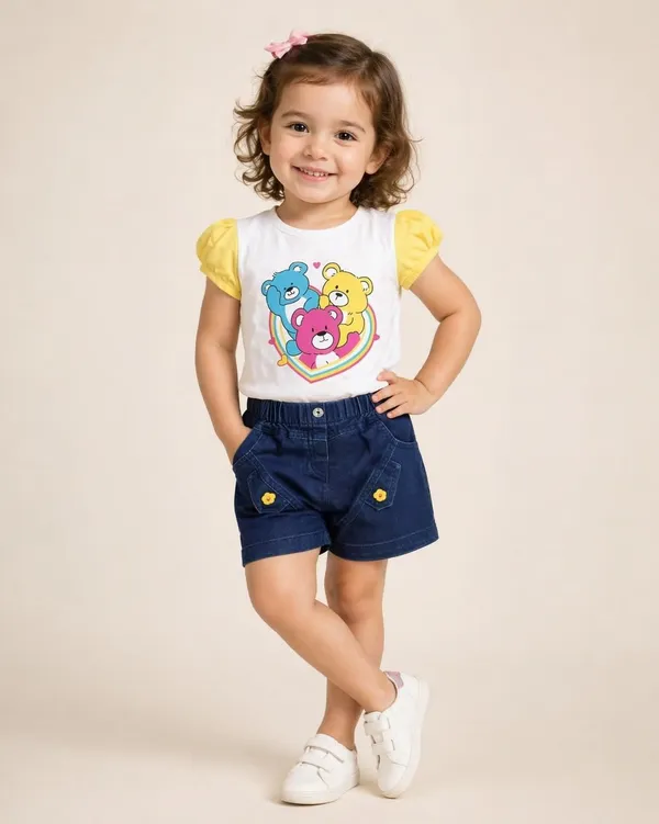 Girls_Cotton_Top_And_Denim_Shorts_Set