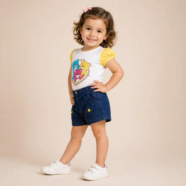 Girls_Cotton_Top_And_Denim_Shorts_Set