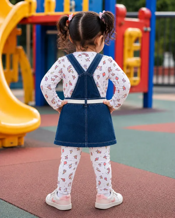 Denim_Dungaree_Skirt_With_Top_And_Pant_Set_For_Baby_Girls