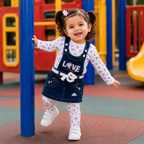 Denim_Dungaree_Skirt_With_Top_And_Pant_Set_For_Baby_Girls