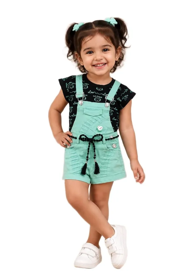 Baby_Girls_Dungaree_With_Top_Set
