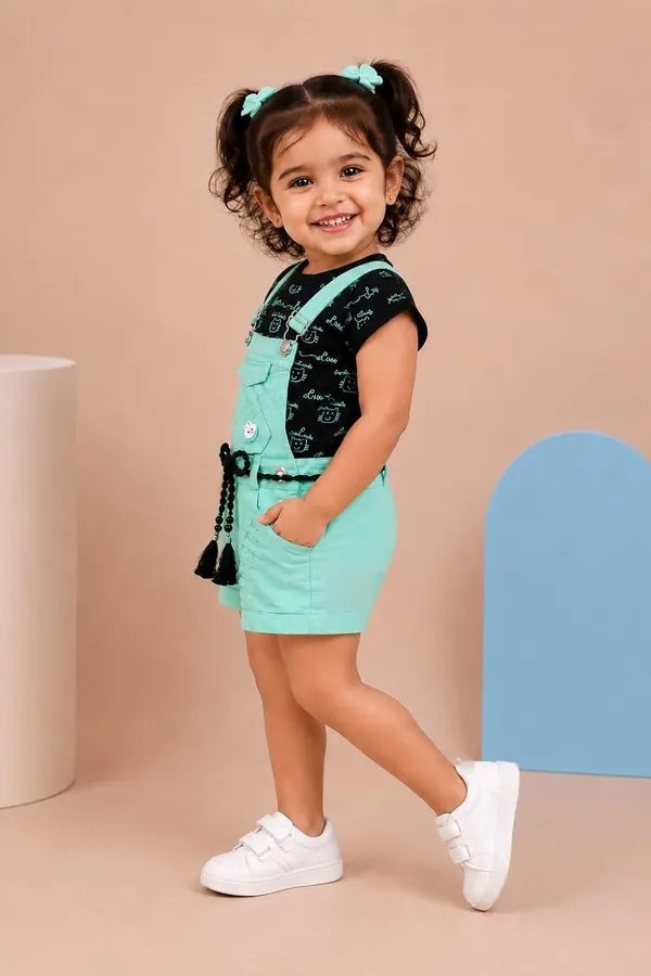Baby_Girls_Dungaree_With_Top_Set