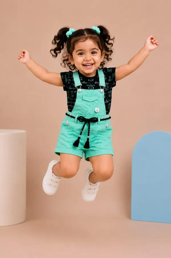 Baby_Girls_Dungaree_With_Top_Set
