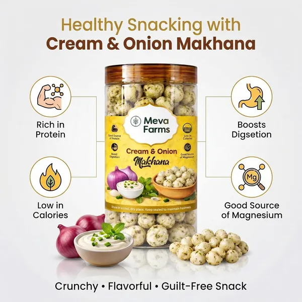 Meva_Farms_Cream_Onion_Flavored_Makhana_70g_Crunchy_Roasted_Fox_Nuts_Light_Healthy_Snack_Rich_In_Protein_Low_Calories