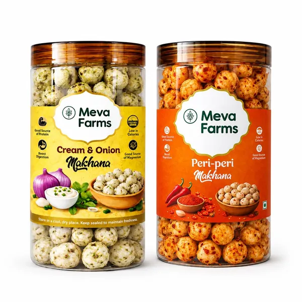 Meva_Farms_Cream_&_Onion_Roasted_Makhana_70g_&_Peri_Peri_Roasted_Makhana_70g_(140g)_|_Combo_Pack_|_Healthy_Snack_|_High_Protein,_Low_Calorie_|_Gluten_Free_|_Roasted_Lotus_Seeds_|_No_Palm_Oil