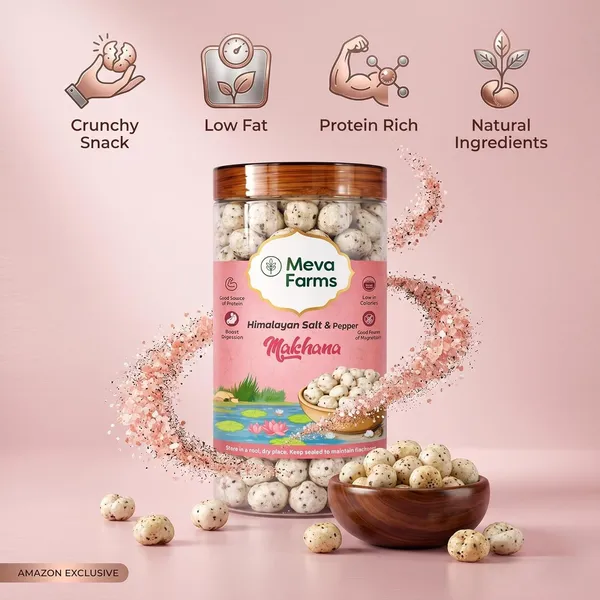 Meva_Farms_Peri_Peri_Roasted_Makhana_70g_&_Himalayan_Salt_&_Pepper_Roasted_Makhana_70g_(140g)_|_Combo_Pack_|_Healthy_Snack_|_High_Protein,_Low_Calorie_|_Gluten_Free_|_Roasted_Lotus_Seeds_|_No_Palm_Oil