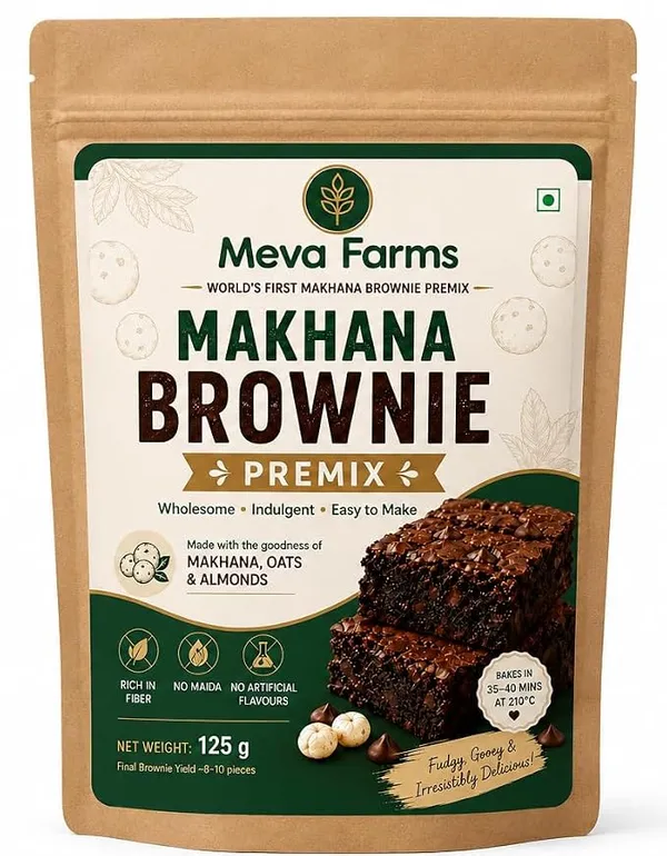 Meva_Farms_Makhana_Brownie_Premix_125g_Chocolate_Brownie_Baking_Mix_Made_With_Makhana_Powder_Oats_Flour_Almond_Flour_Easy_Homemade_Brownies_Quick_Baking_Premix