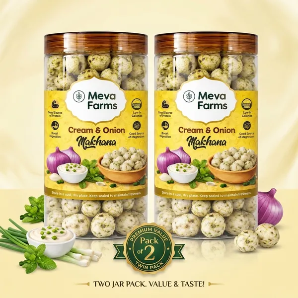 Meva_Farms_Cream_Onion_Flavored_Makhana_70G_Crunchy_Roasted_Fox_Nuts_Light_Healthy_Snack_Rich_In_Protein_Low_Calories_70_G_Pack_Of_2