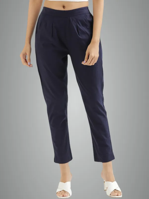 Navy_Blue_Mid-Rise_Cotton_Trousers_For_Women