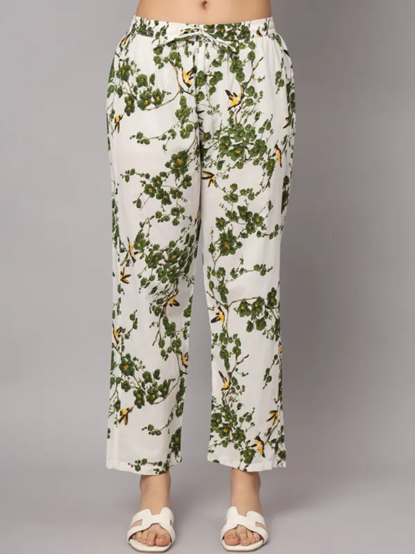 Green_Bandhani_Embroidered_Regular_Thread_Work_Pure_Cotton_Kurta_with_Trousers_For_Women